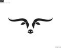 Texas longhorn bull. Logo. Isolated bull head on white background Royalty Free Stock Photo